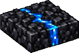 Charcoal chunks with clean water running through