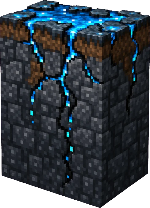 Clean water sinking deep into cracked stone